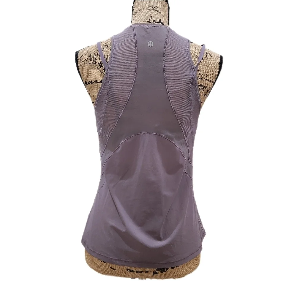 Lululemon Fresh in Mesh Lavendar Athletic Tank,Women's Small